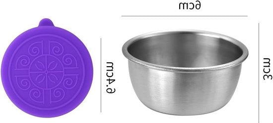 Contenitori per Salsa da Insalata 6pz 50ml con Coperchi e Lattine per Tenere la Salsa, Contenitori per Storage con Tappo Ermetico per Viaggio e Colazione