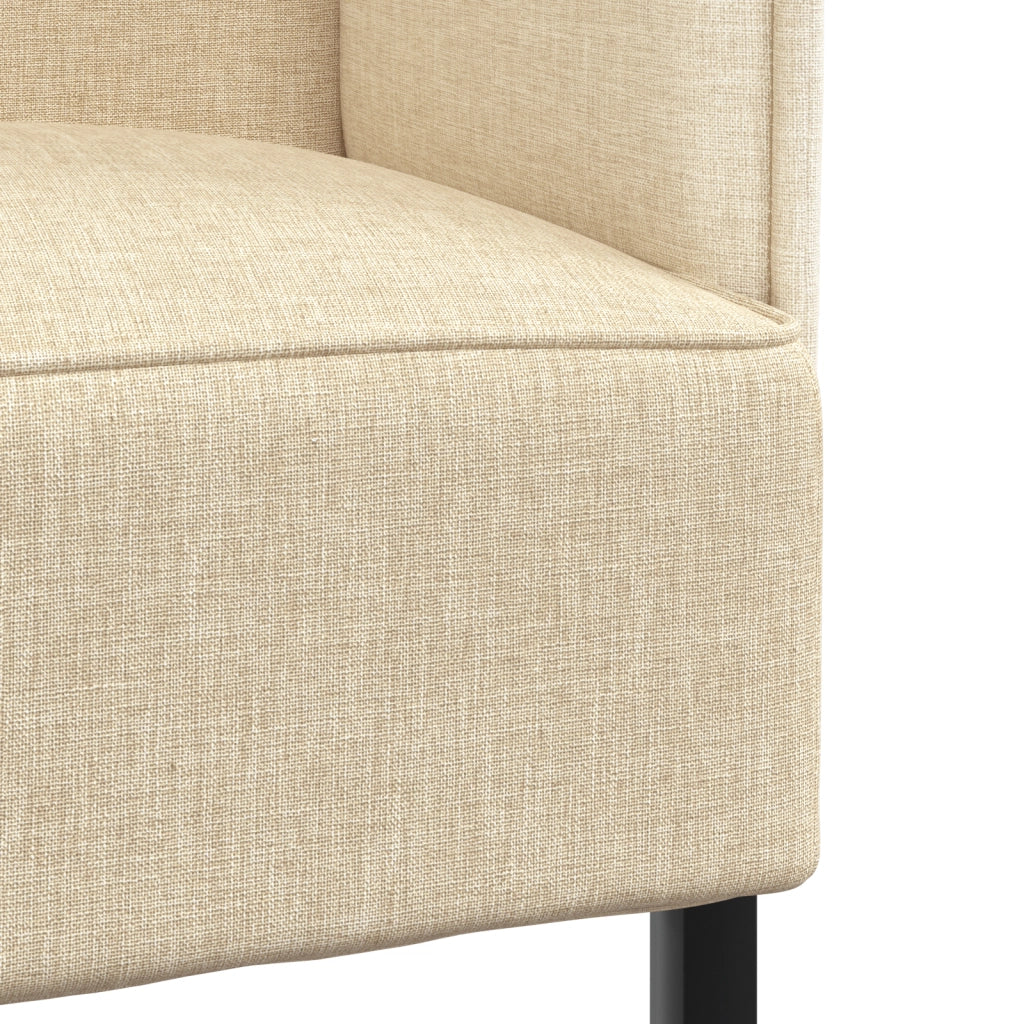 Divano Alto Schienale Panna 109x56x121 cm Tessuto