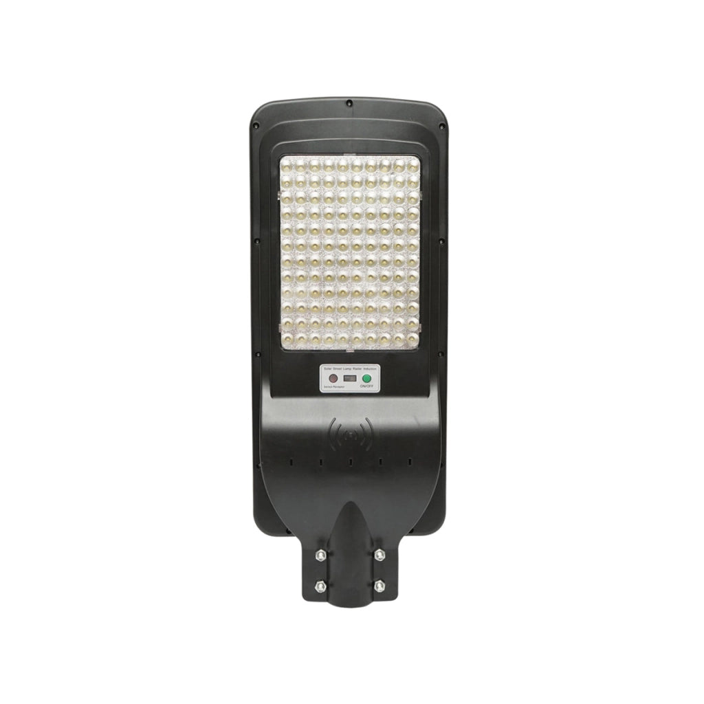 Lampada solare illuminazione stradale a LED 150W, IP65, 6500K con pannello solare, sensore di movimento, telecomando, montaggio su palo Breckner Germany