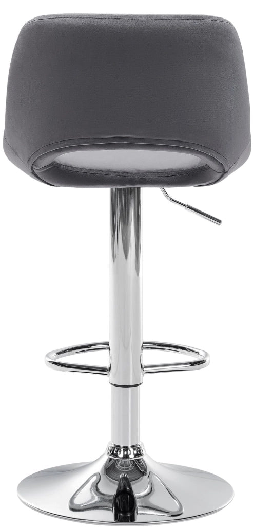 Barhocker Camden Samt chrom