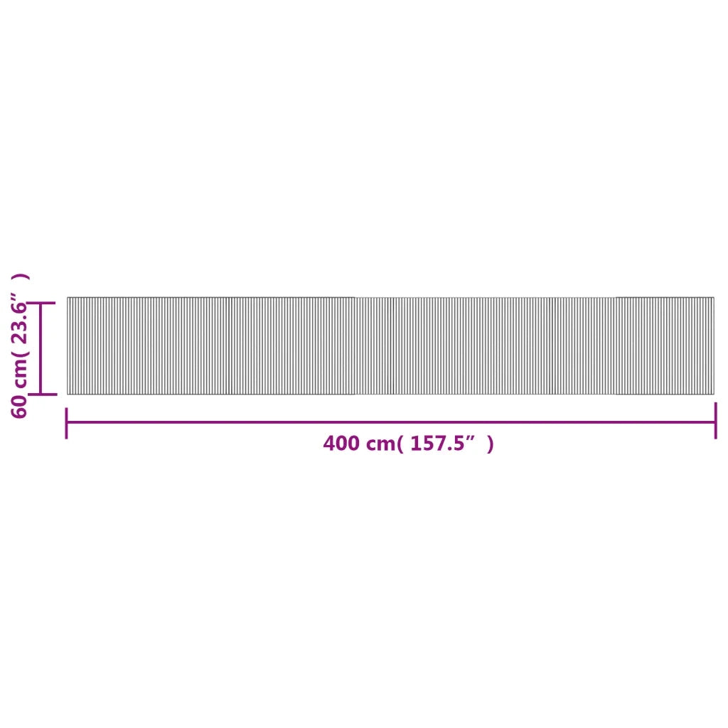 vidaXL Tappeto Rettangolare Natura Chiaro 60x400 cm in Bambù