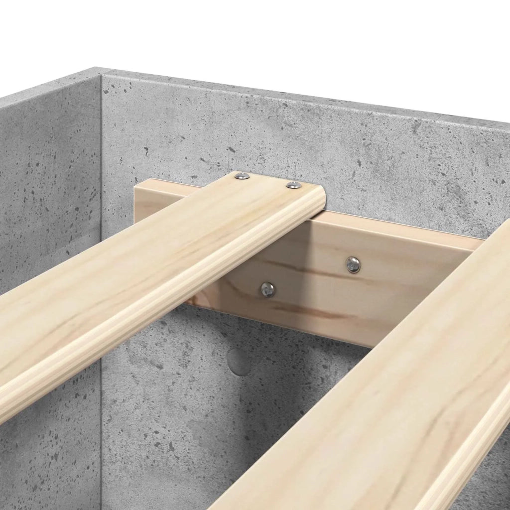 Struttura del letto con lo scaffale Sonoma grigio 80 x 200 cm 3429673