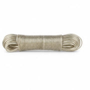 Corda a filo metallico 30 m con rivestimento PVC - Flessibile - Adatto all'uso all'aperto - Per giardino/camping - Idoneo per capi d'abbigliamento e biancheria da letto - Corda per appendere