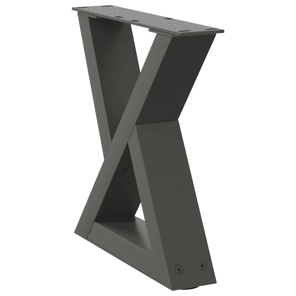 Set di 2 gambe regolabili per tavolino da caffè 30 x 31 cm stabilità moderna acciaio antracite 02_0056964
