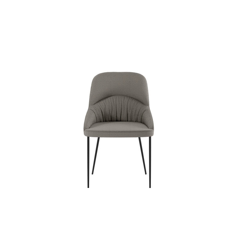 Sedia rivestita in tessuto easy-clean Gambe in metallo verniciato Nero Ginevra 54cm X 63cm H 89cm Stones