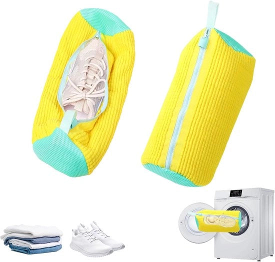Set di 2 sacchetti per lavaggio scarpe, sacchetti per lavaggio scarpe da ginnastica, sacchetti lavabili per scarpe, sacchetti per lavaggio scarpe, sacchetti per lavaggio scarpe per lavatrice e asciugatrice (colore arancione)