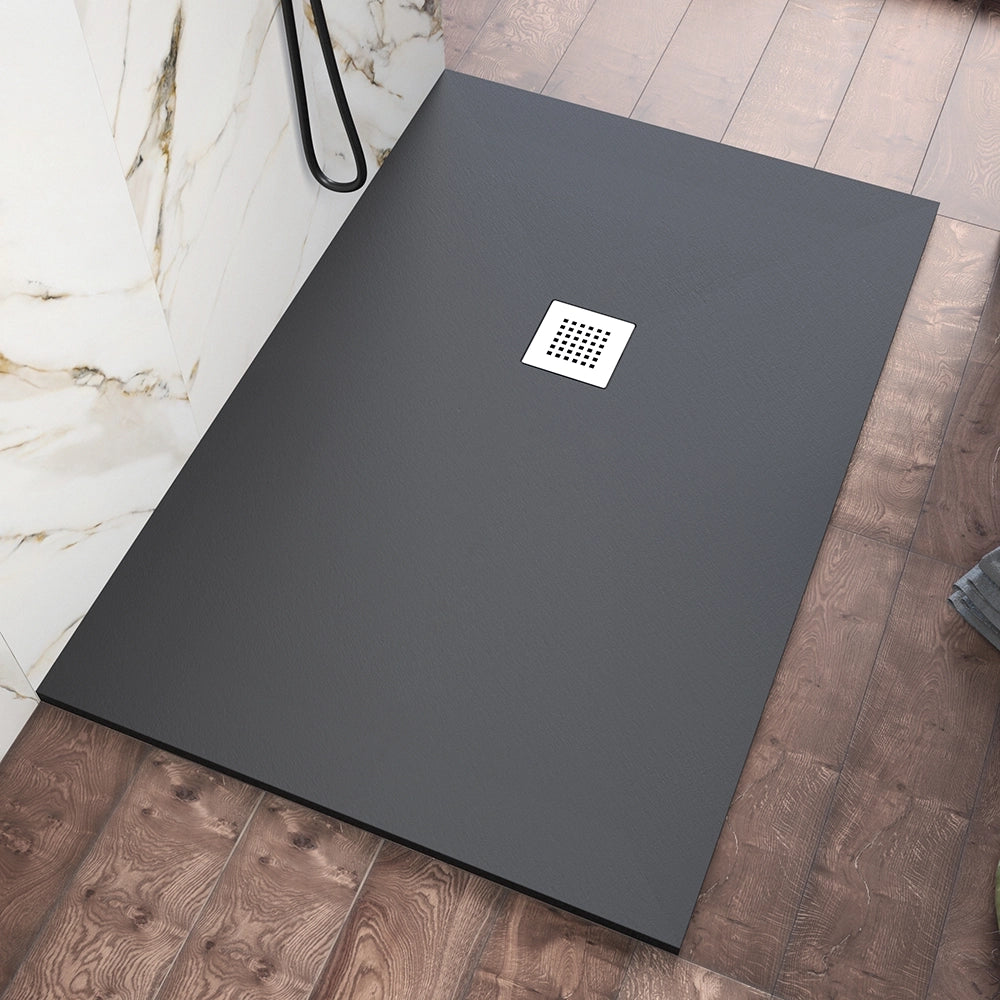 Piatto doccia 70x90cm in marmoresina nero effetto pietra | Kos