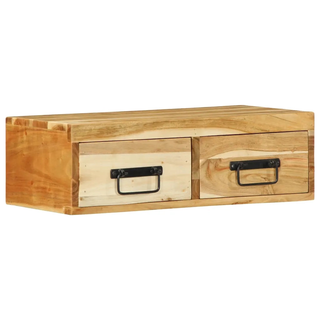 Mobile TV a Parete-Mobile TV a Muro 60x30x19 cm in Legno Massello di Acacia 453189