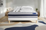 Pacchetto letto completo - Materasso 160x200cm + Box spring con doghe (kit) + 2 cuscini + Piumino - Actilatex Ergo