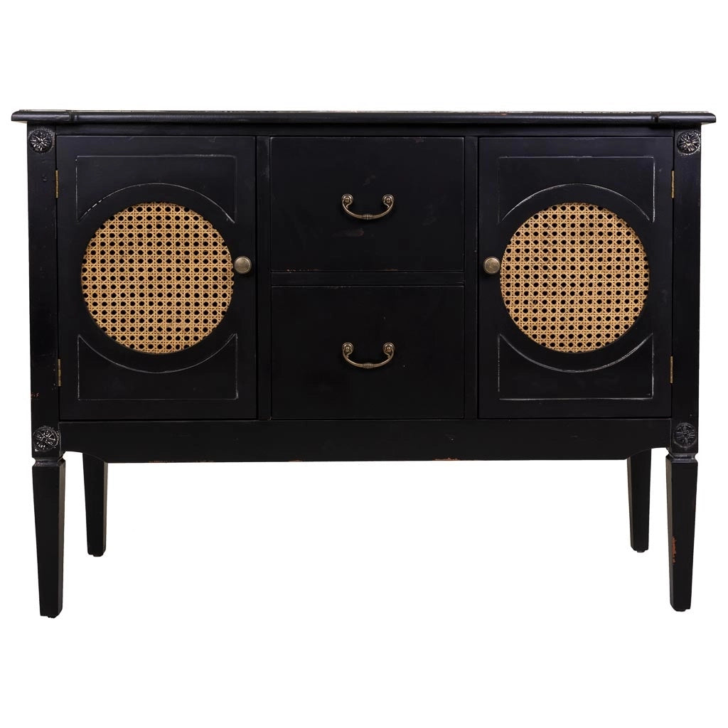 Credenza in legno nero 106x40x78h