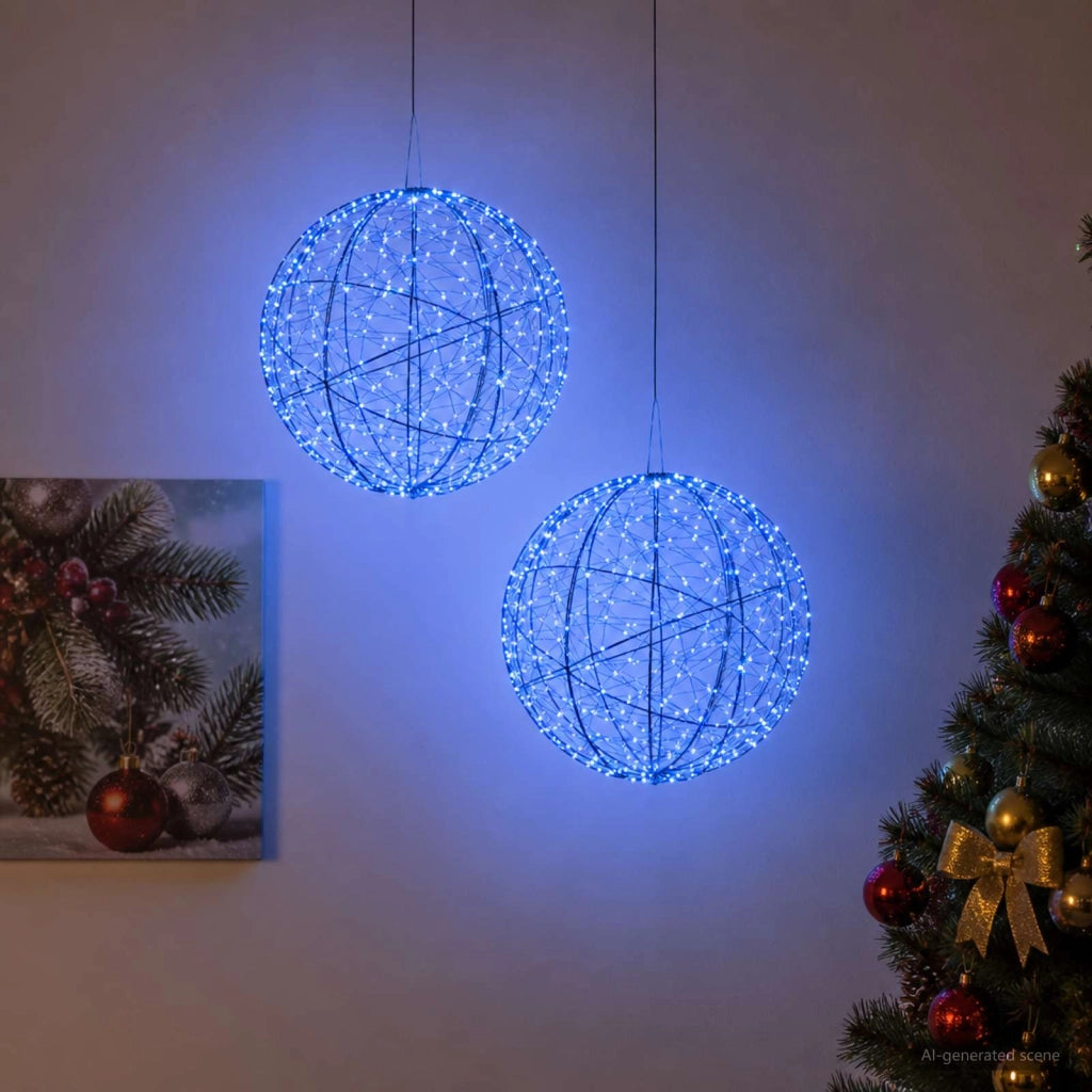 Luce a punta di Natale 2 pz 1000 LED Blu Diametro 40 x 42 cm 42049789