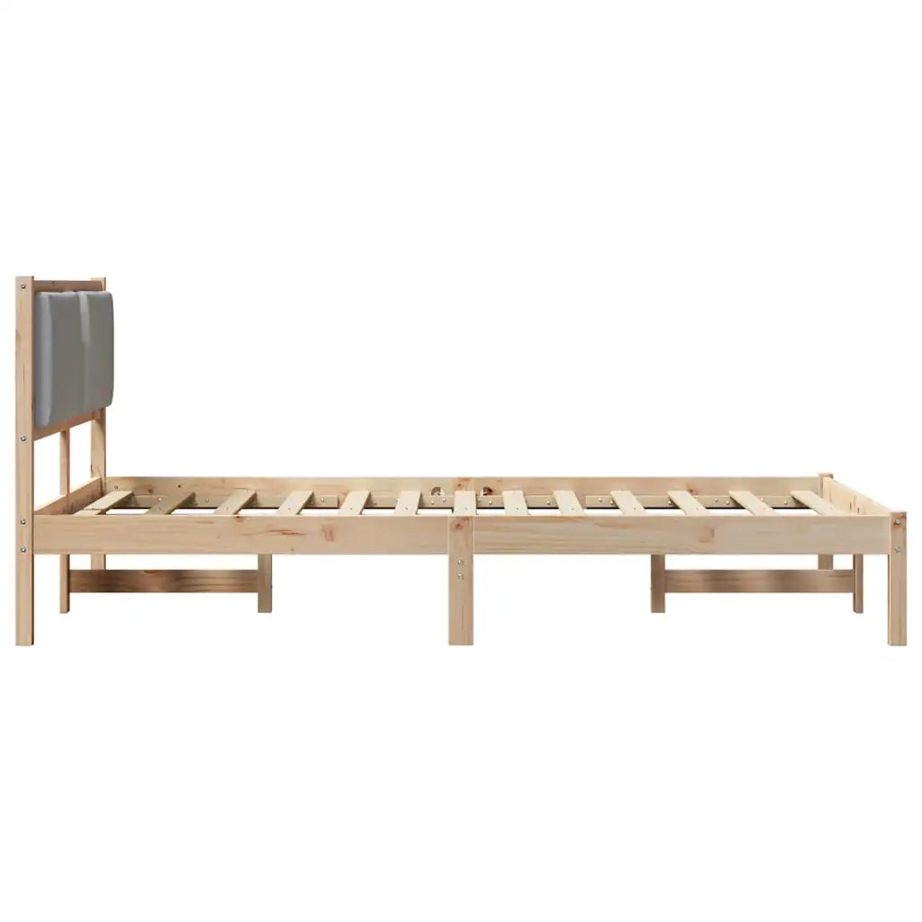 Struttura del letto Grigio chiaro 120 x 190 cm Pino massello