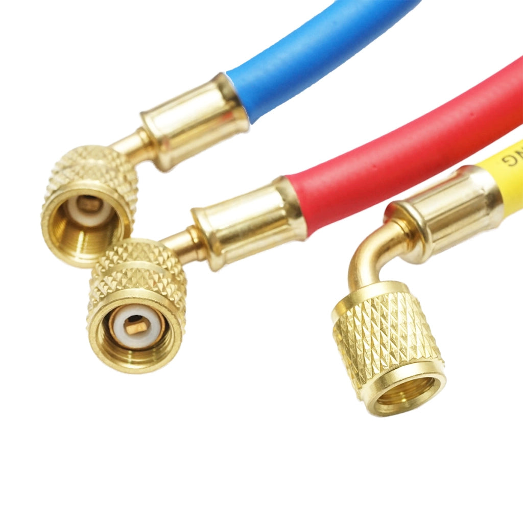 Set tubi flessibili 180 cm 3 colori per carica freon R-410a