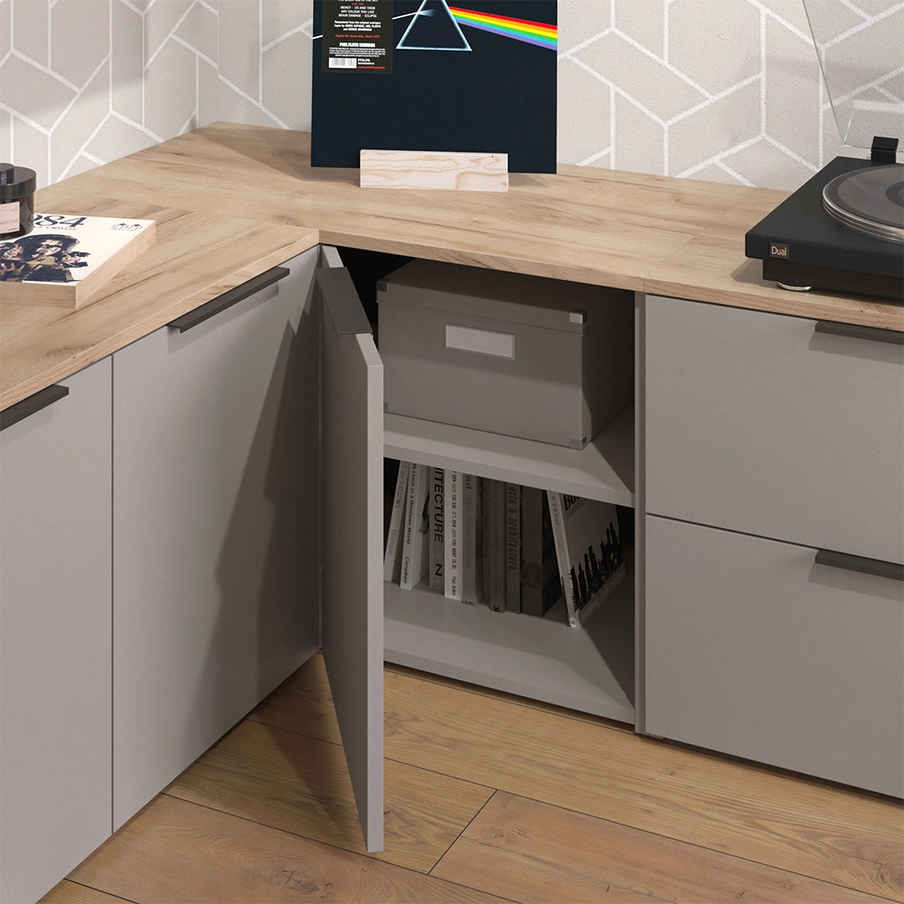 Vicco Credenza Grigio 80 x 50 cm con porta