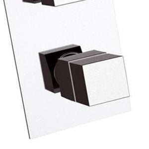 Rubinetto termostatico doccia, tre vie e sette posizioni su unica piastra - serie qubika thermo