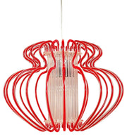 Lampada a sospensione Candellux Imperia Ø52 rossa E27