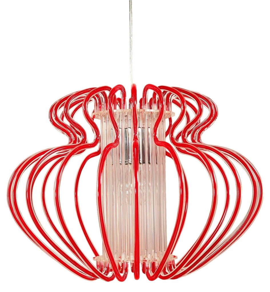Lampada a sospensione Candellux Imperia Ø52 rossa E27