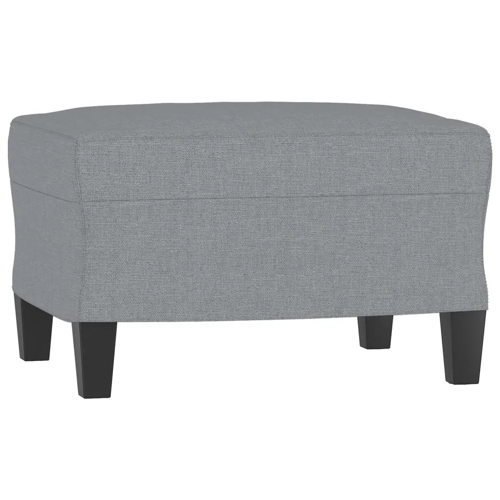 Poltrona | Sedia Relax con Poggiapiedi Grigio Chiaro 60 cm in Tessuto