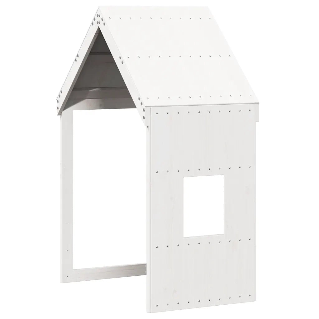 Tetto per Letto Bambini Bianco 60x99x139,5 Legno Massello Pino