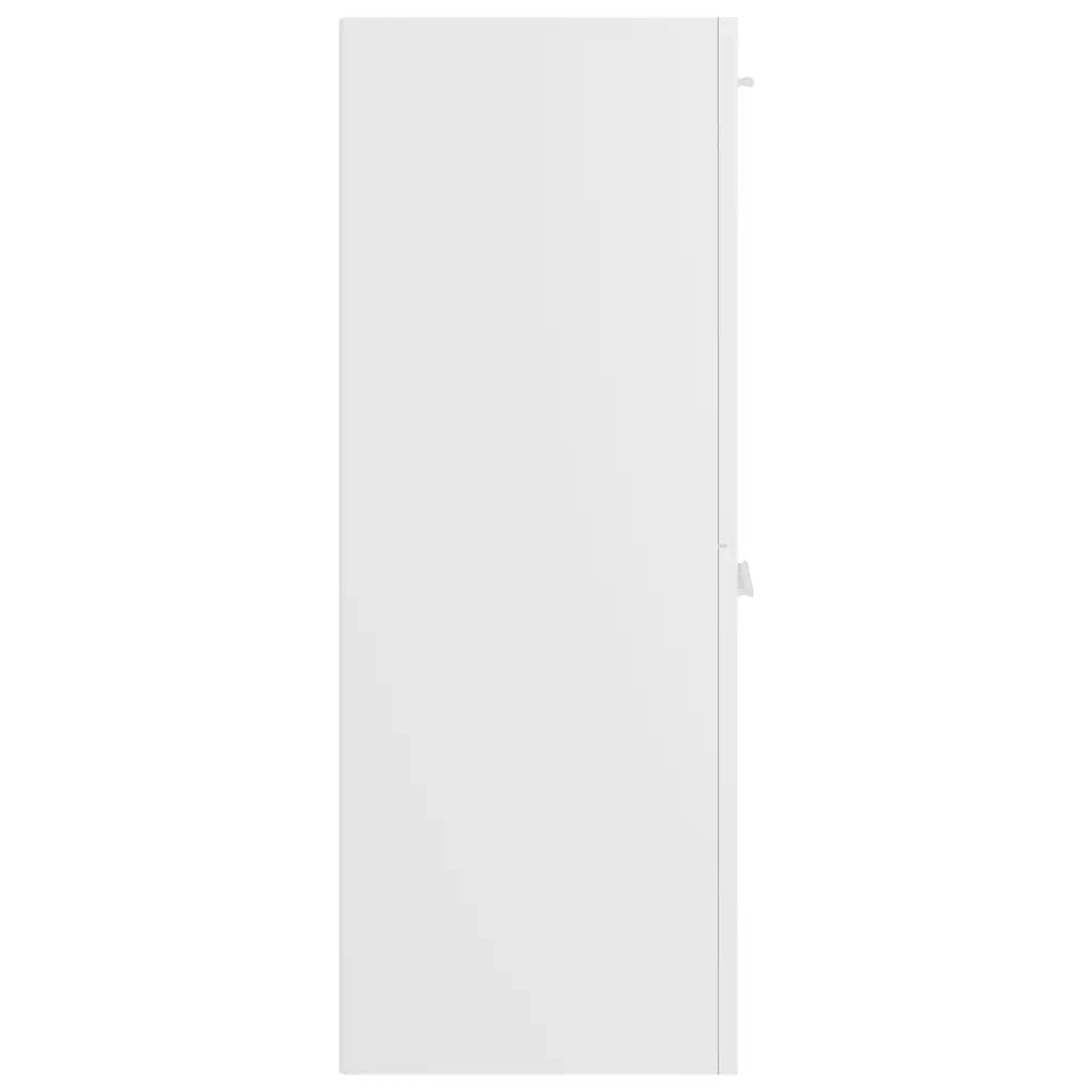 Armadio da Bagno Bianco 30x30x80 cm in Legno Multistrato
