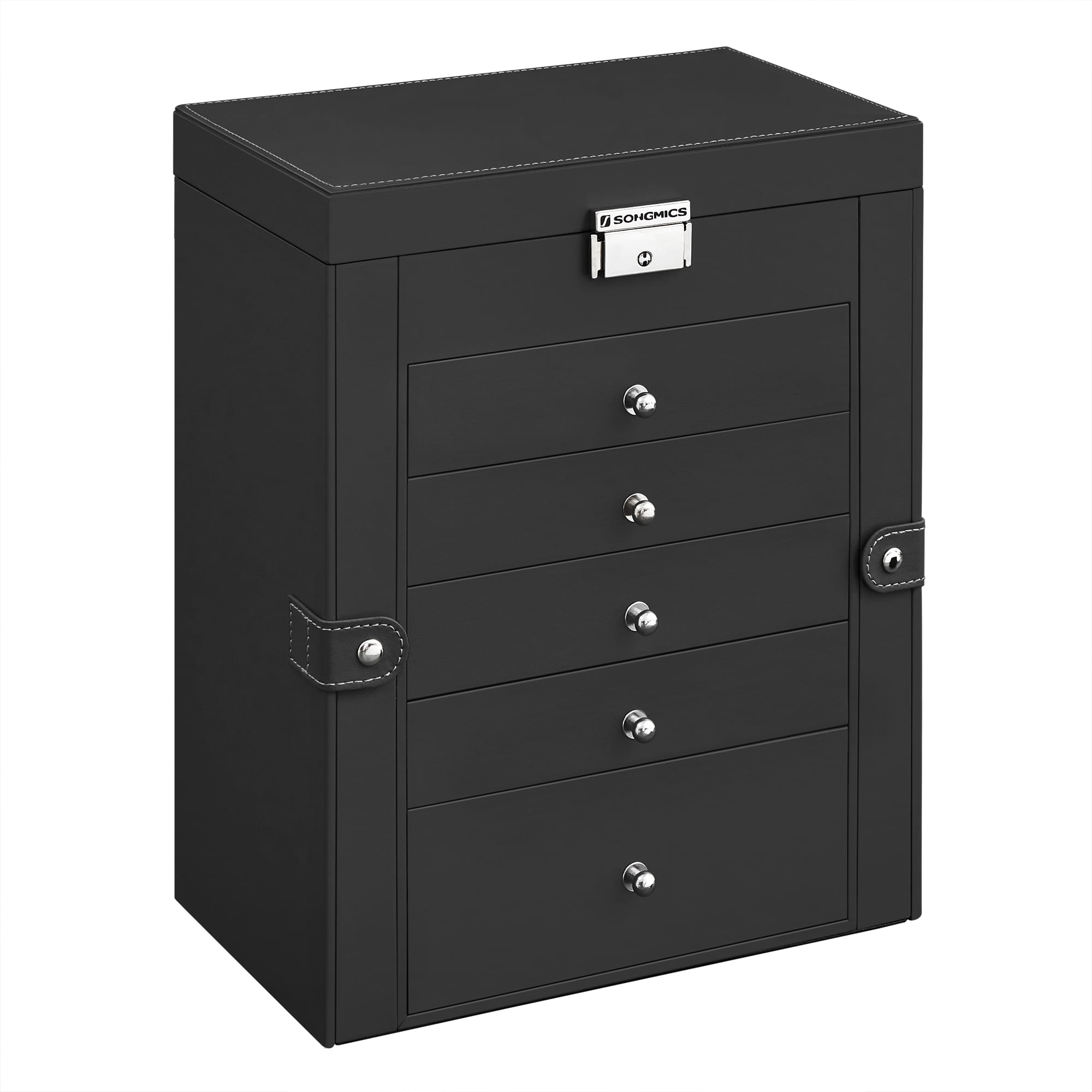 Portagioie VALORA con specchio, elegante design nero - JBC152B01