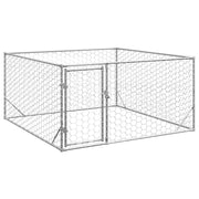 Cuccia per Cani da Esterno con Porta 2x2x1 m Acciaio Zincato