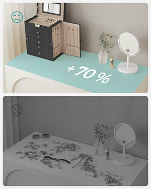 Portagioie VALORA con specchio, elegante design nero - JBC152B01