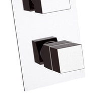 Rubinetto termostatico doccia, 4 posizioni su piastra unica - serie qubika thermo