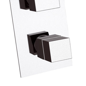 Rubinetto termostatico doccia, 4 posizioni su piastra unica - serie qubika thermo