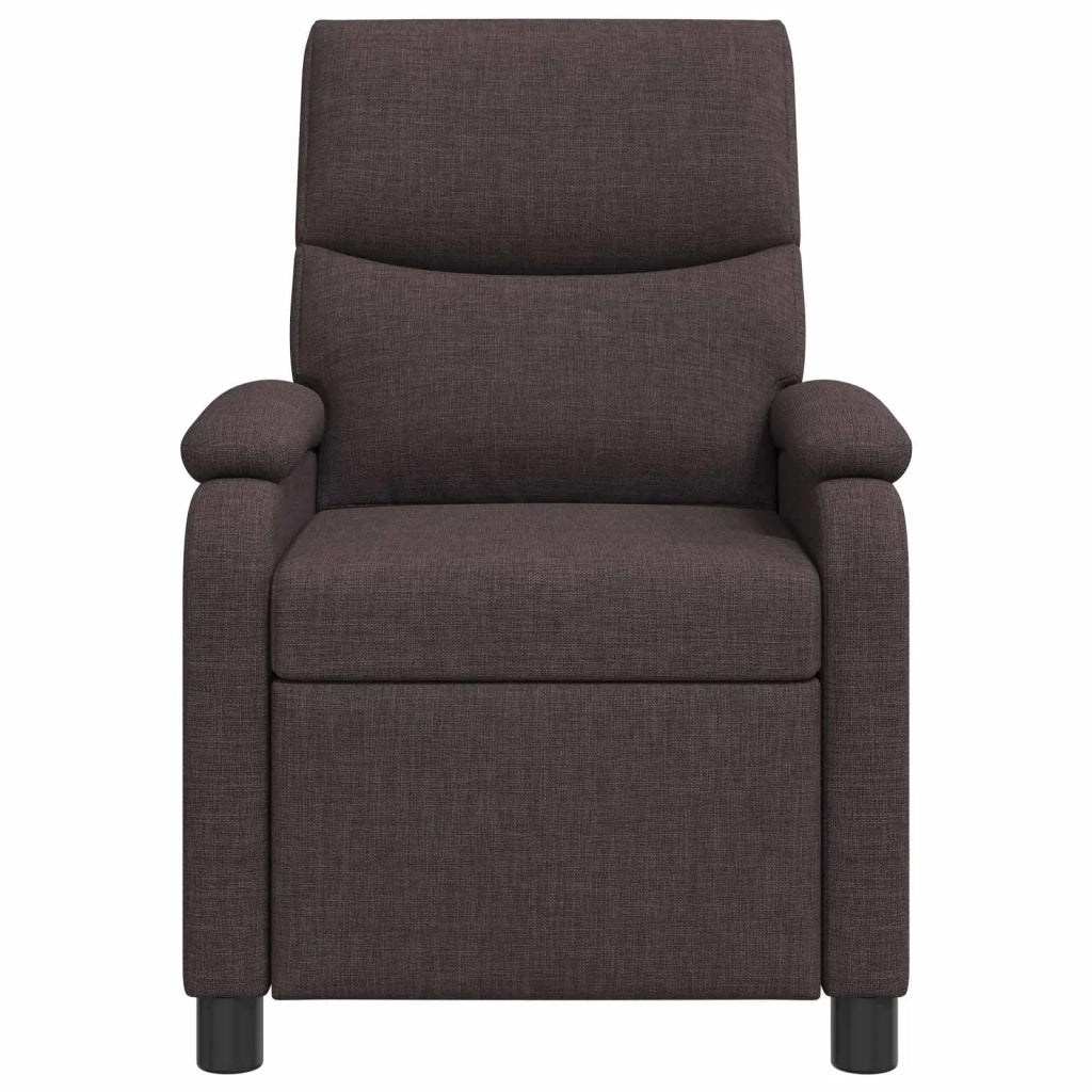 Divano Sedia-Poltrona reclinabile Marrone Scuro Tessuto 357339