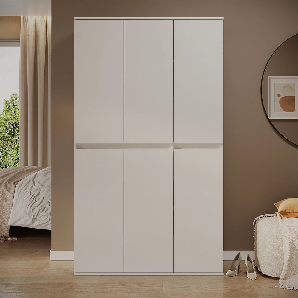 Vicco Armadio multifunzione Bianco 111 x 191.5 cm con 6 porte