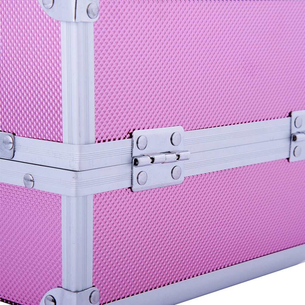 Beauty Case Professionale ¨C Xylo ¨C Rosa con Specchio e 3 Vassoi 20x15x15 cm