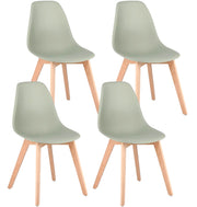 Set 4 Sedie 51,5x46,5x86 cm System in Plastica Verde