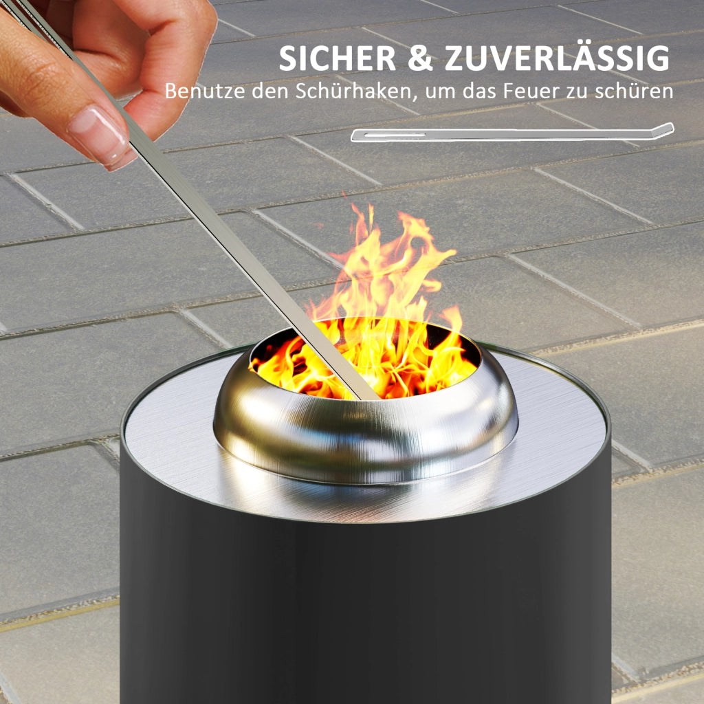 Braciere in Acciaio Inossidabile ¨C zephmum ¨C Grigio ?16x25cm
