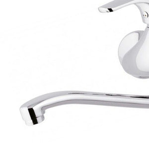 Rubinetto lavello a muro con bocca a s girevole - serie project