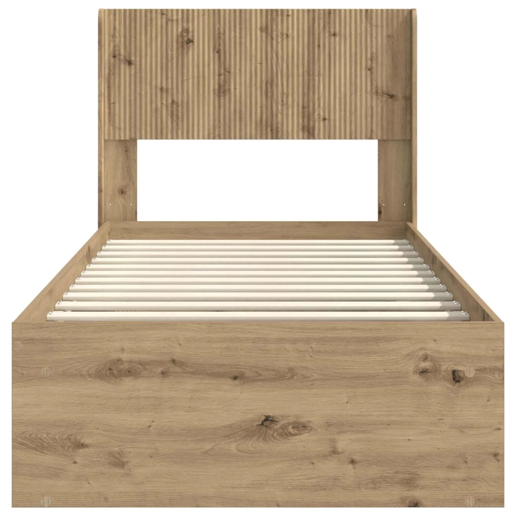 Struttura del letto con stoccaggio e testata Rovere Artigianale 3414258