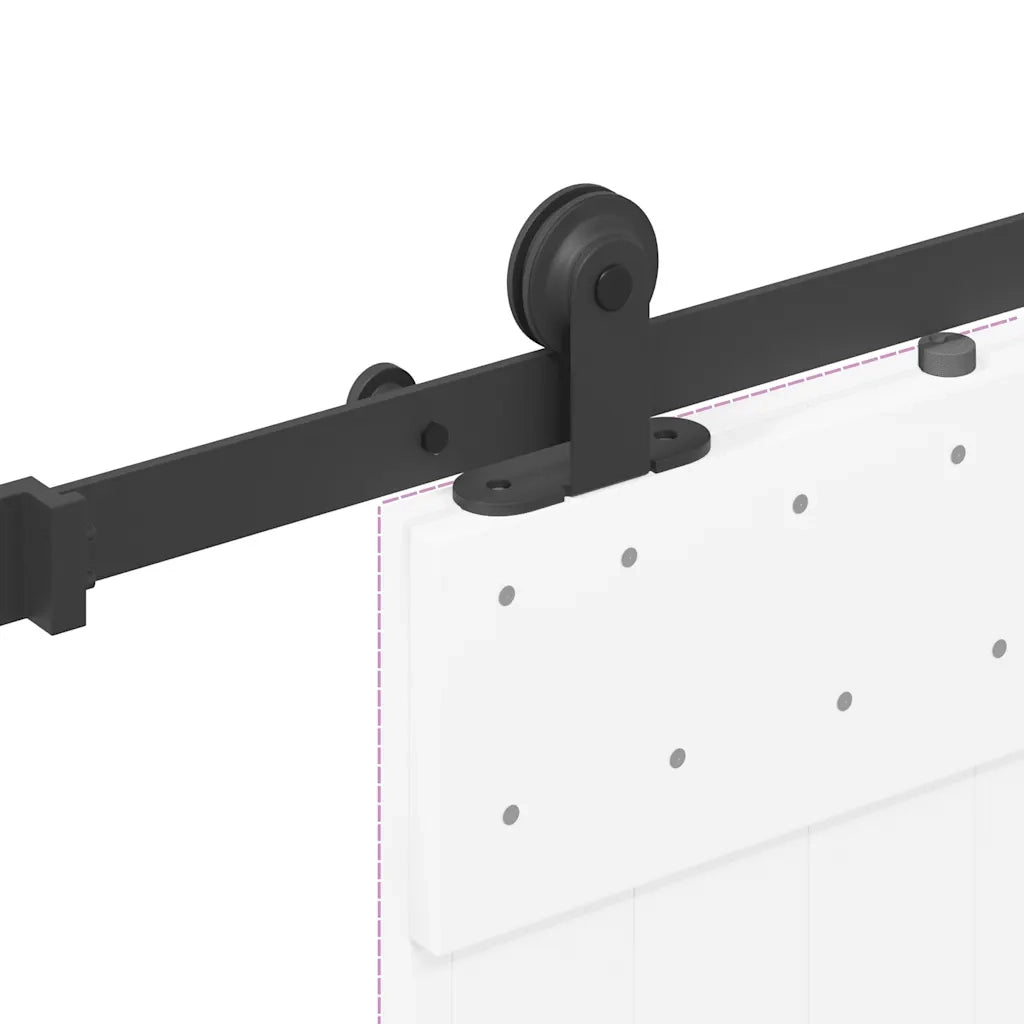 Kit di Binari per Porte Scorrevoli 152,5 cm Acciaio Nero CFW6227594