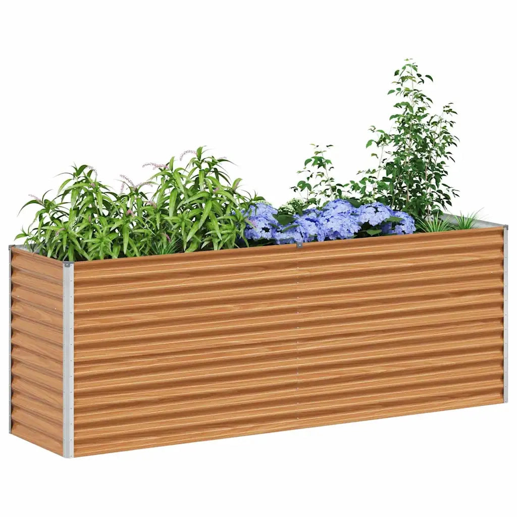 Fioriere | Cassetta per fiori | Letto rialzato da giardino 195 x 50 x 68 cm Acciaio zincato