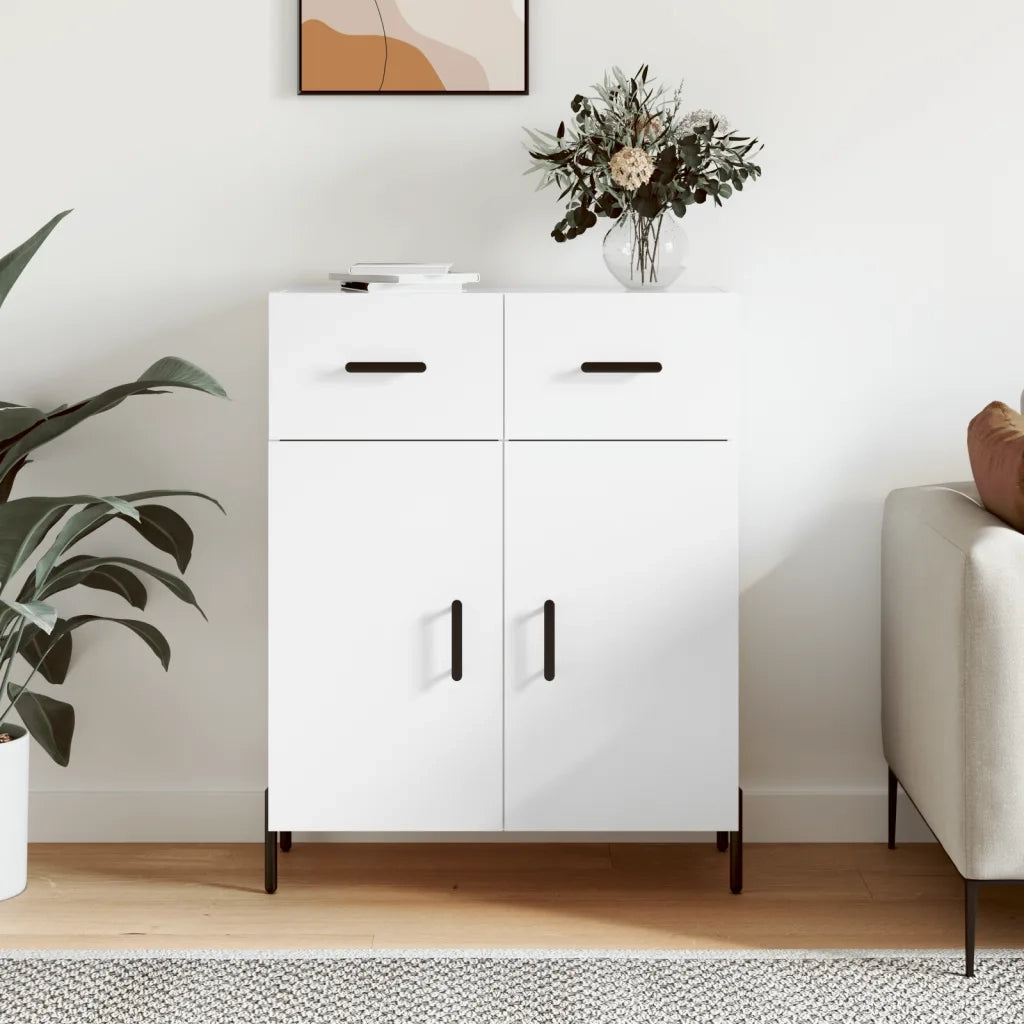 Credenza | Madia | Buffet da pranzo | Armadio da pranzo Bianca 69,5x34x90 cm in Legno Multistrato