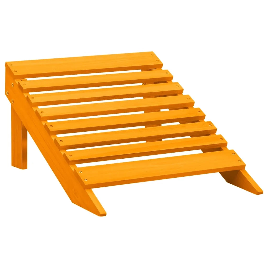 Sedia Giardino | Sedie da Esterno Adirondack con Pouf Massello di Abete Arancione