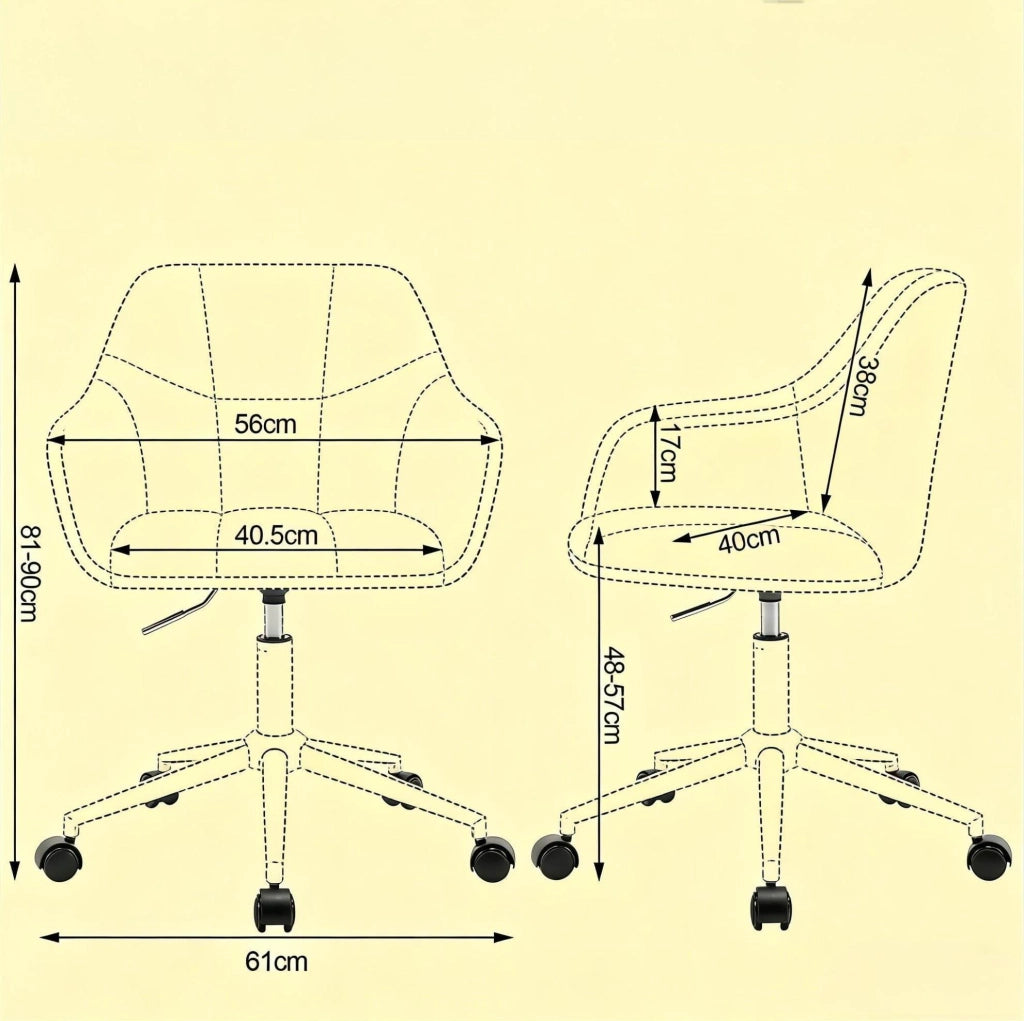 Sedia da ufficio ergonomica in velluto grigio scuro
