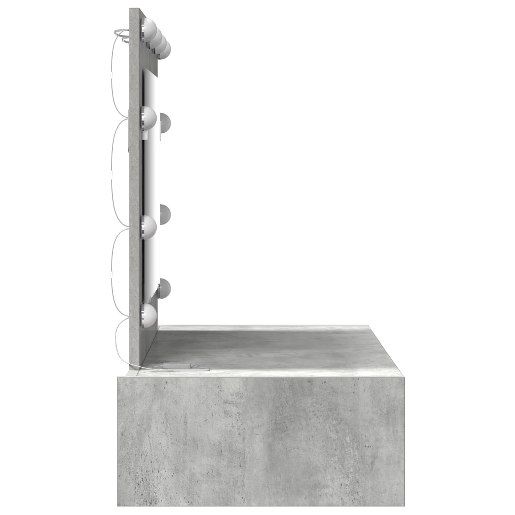 Toeletta a Muro con Luci LED - Grigio Cemento