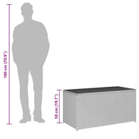 Baule da Giardino in Polyrattan 100x50x50 cm Marrone 46472