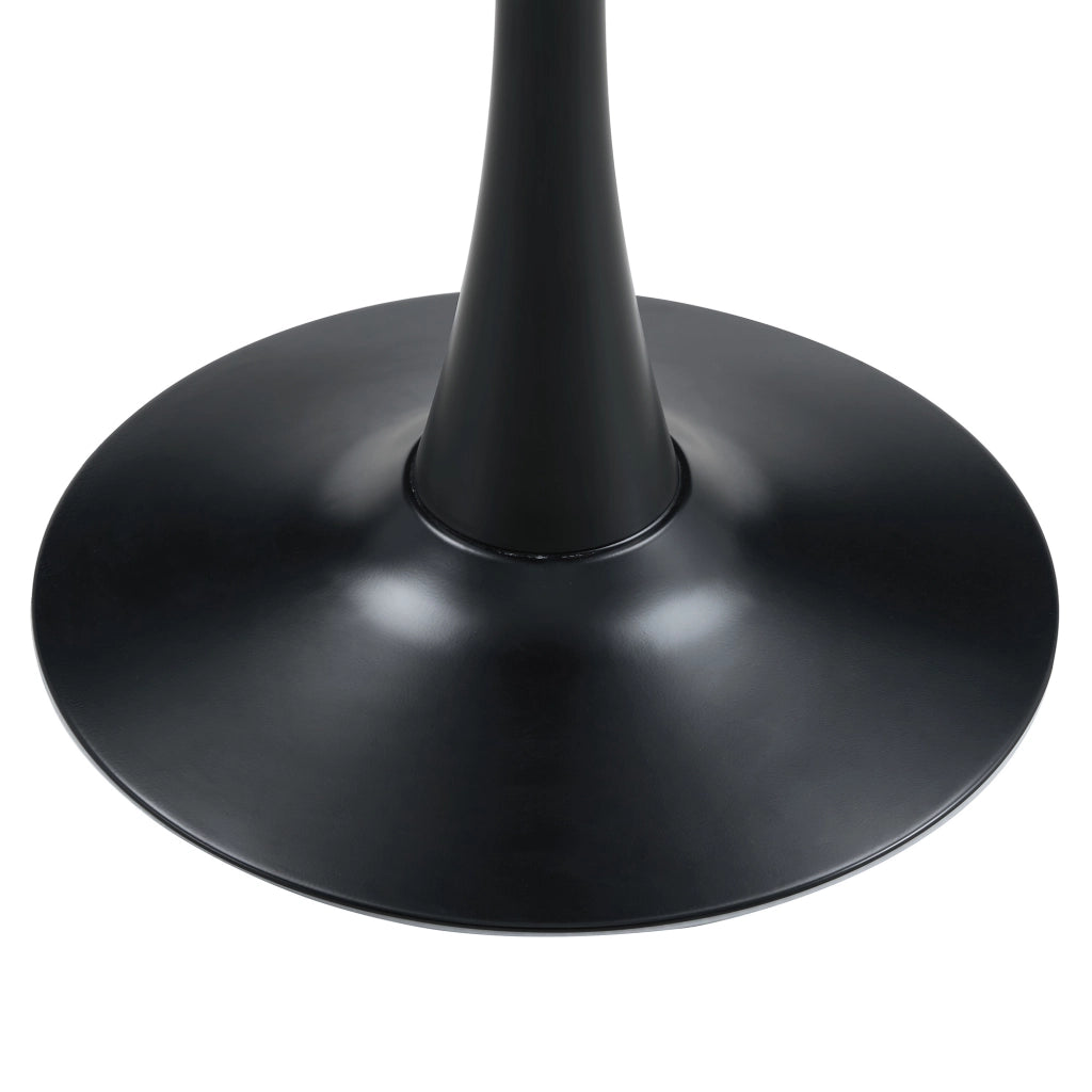 TAVOLO Rotondo 60 cm Mid-Century MDF Bianco e Nero