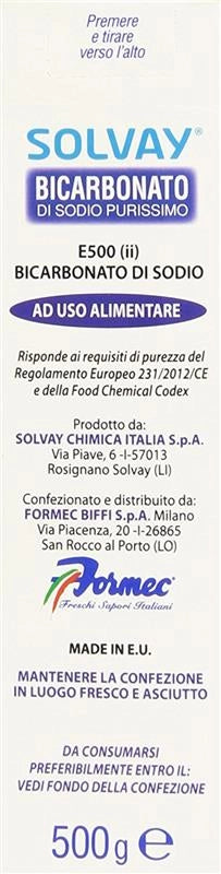 SOLVAY BICARBONATO DI SODIO PURISSIMO 500 GR