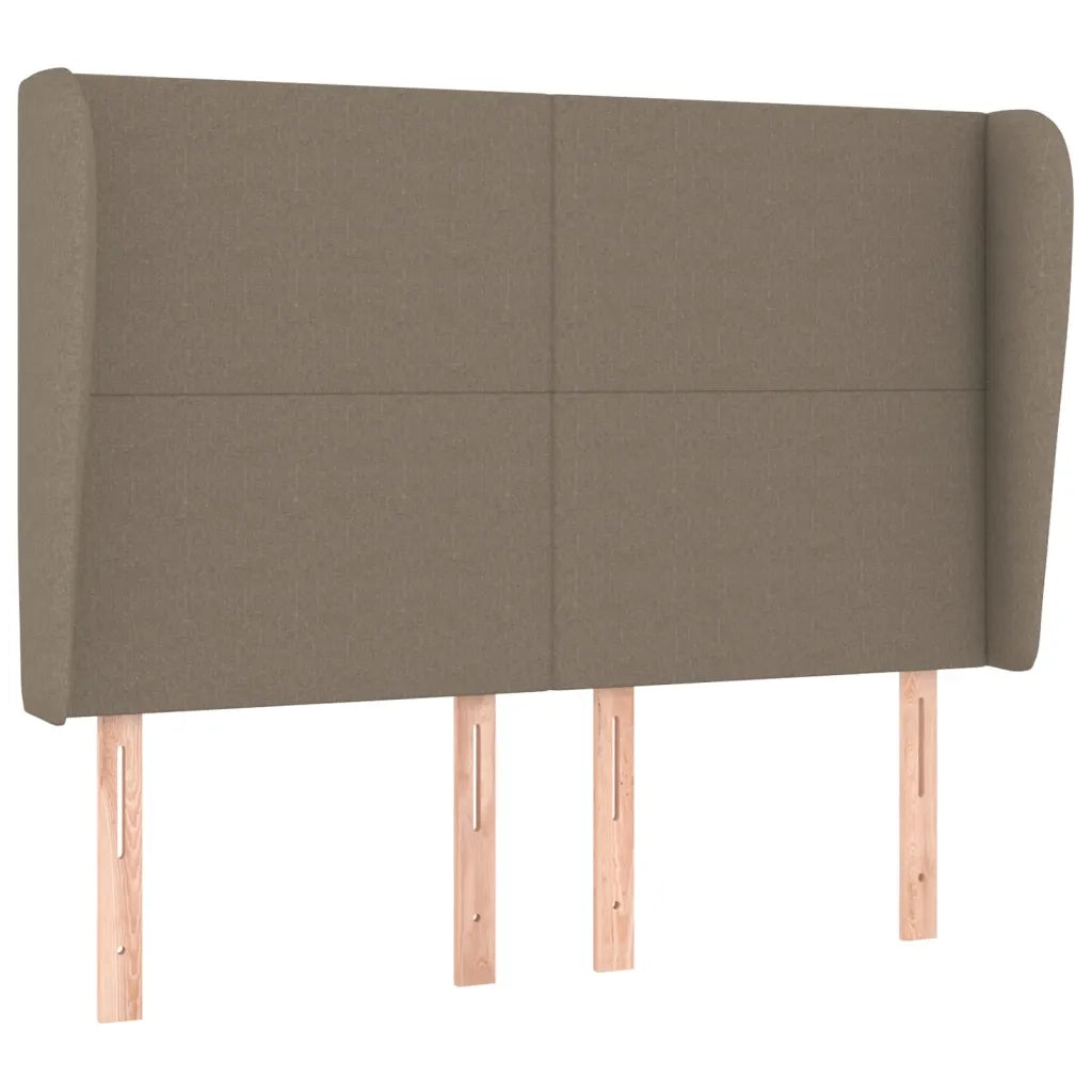 Testiera | Testata ad Orecchio Tortora 147 x 23 x 118/128 cm in Tessuto
