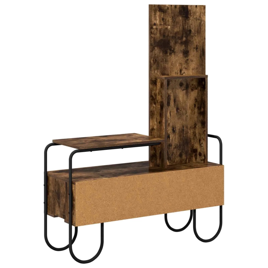 Tavolo da Trucco con cassetto Rovere Fumo Legno ingegnerizzato 8007685