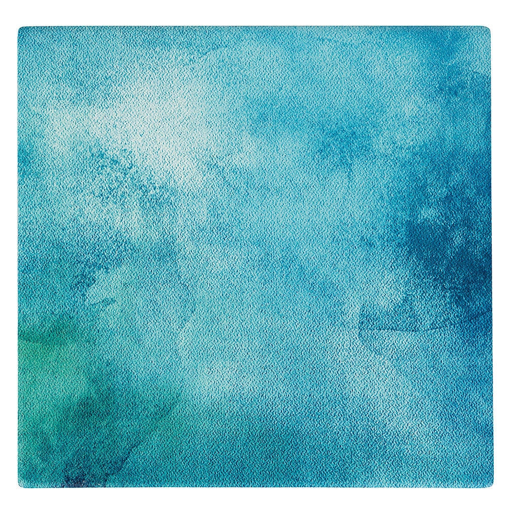 Villa d'Este Home Tivoli 5909378 Ocean Set 4 Sottopentola Quadrati in Ceramica con Fondo in Sughero Termoisolante 16x16 cm