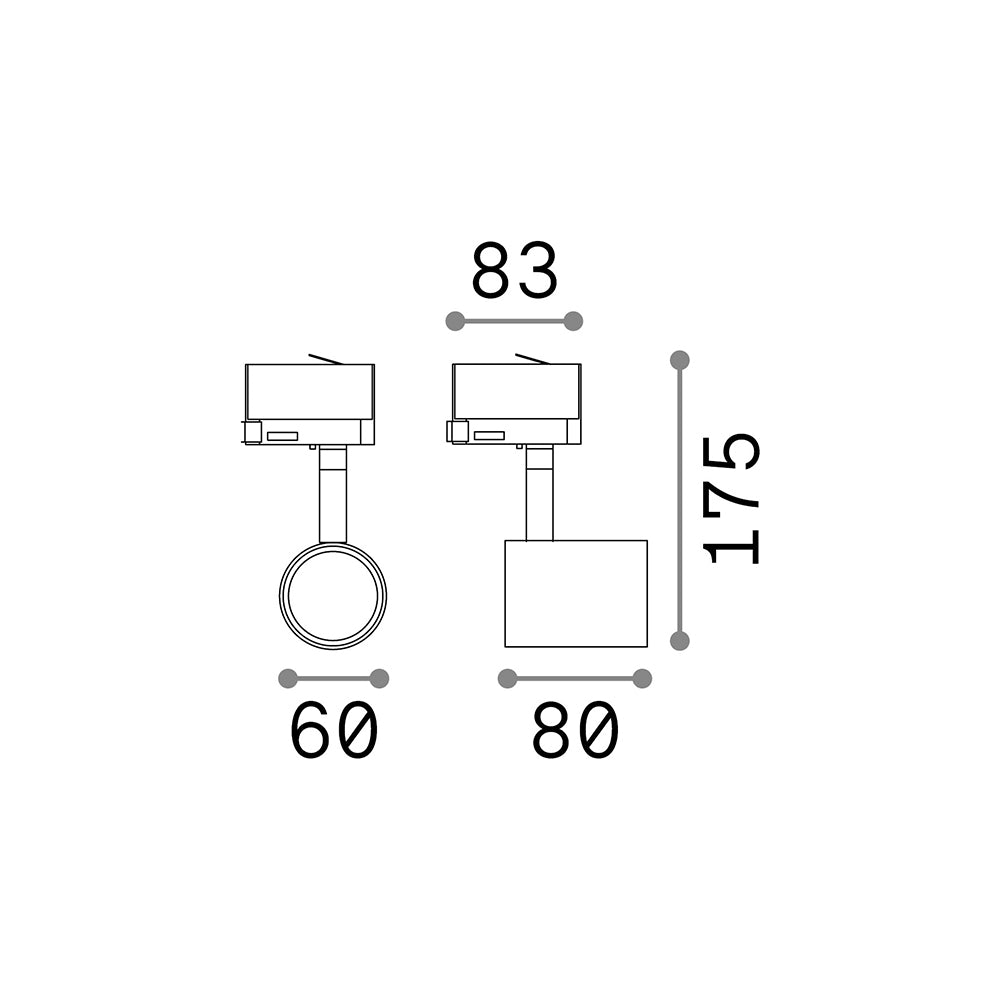 Faretto Cilindrico Spot Metallo Bianco 1 Luce Gu10