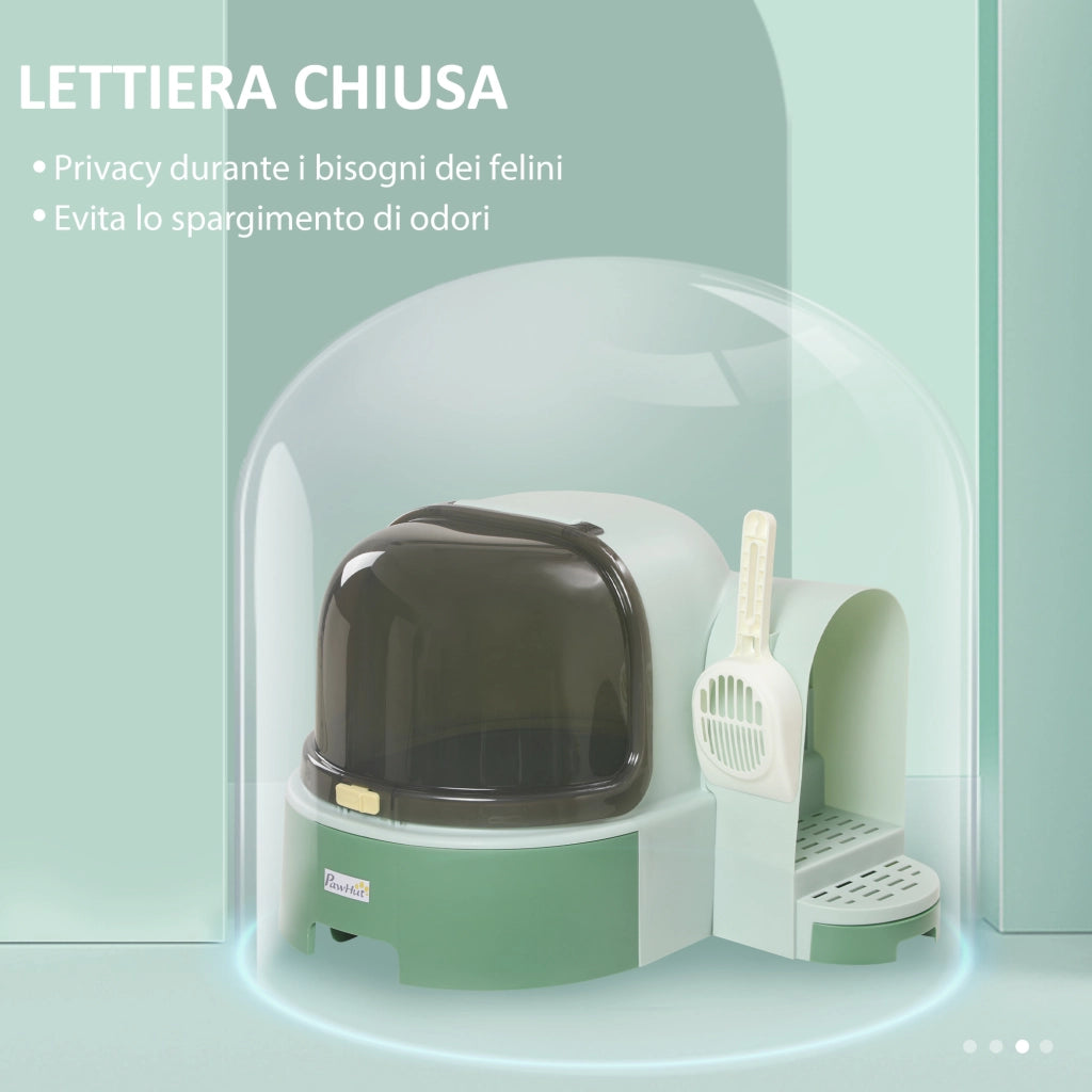 Lettiera per Gatti Chiusa ¨C zephmum ¨C Verde 52x60x42 cm